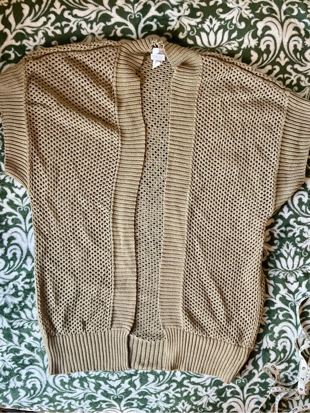 Time and Tru Open-Knit Cardigan Mesh Duster | Beach CovlerUp | L-XL
